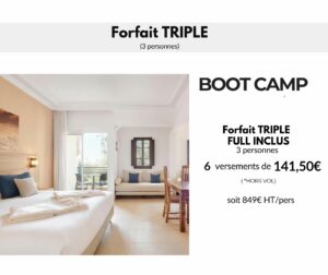 Premier versement Chambre Triple BC